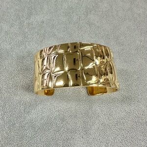 Ann Taylor Textured Gold Tone Cuff Bracelet